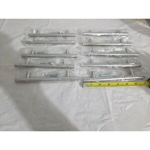 Cabinet Pulls 6 inch Hole Center Nickel Finish Bar Handles‎ 10 Pieces